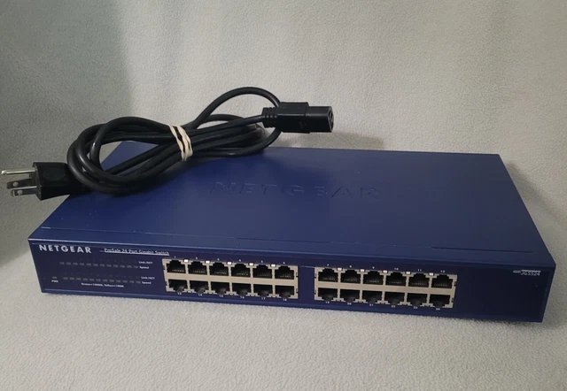 NETGEAR JGS524 24 Port Gigabit Ethernet Unmanaged Switch Desktop Rackmount