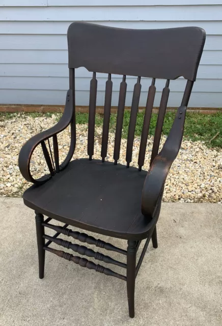 ✨Antique 1900-20s Windsor Style Spindle High-Back Wood Bent Armchair Unique✨