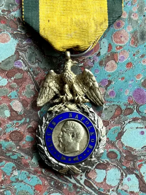 France Médaille Militaire 2Ème Type En Vermeil Argent Et Émail Second Empire 2