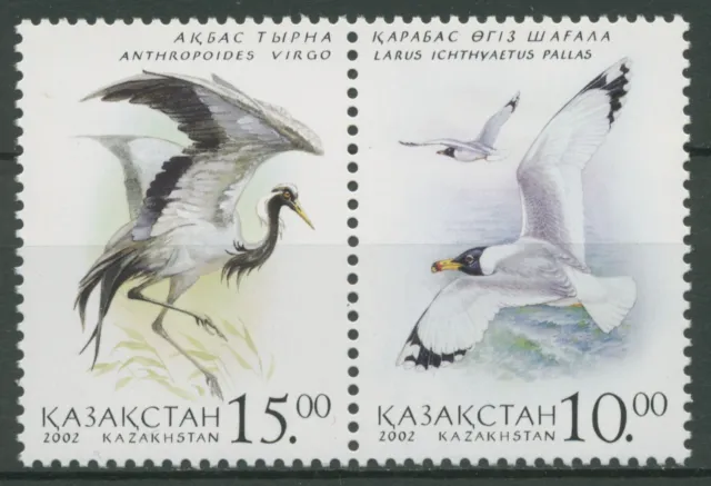 Kasachstan 2002 Vögel Jungfernkranich Möwe 392/93 ZD postfrisch