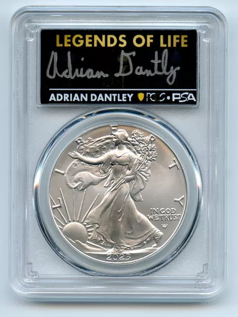2023 $1 American Silver Eagle 1oz PCGS MS70 FS Legends of Life Adrian Dantley