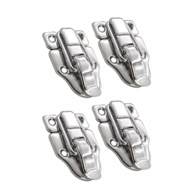 4Pcs Stainless Steel Toggle Latch Buckles Tool Clasp With Screws #1 4Pcs