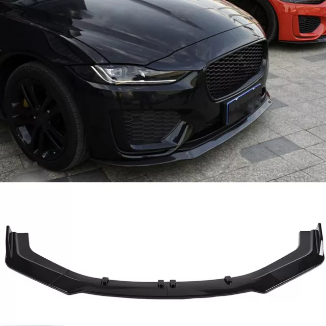 NEW For Jaguar XJ XF Front Bumper Lip Body Kit Splitter Spoiler Glossy Black HL