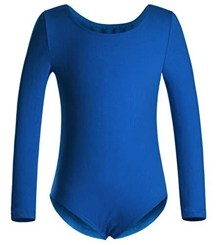 Girls' Team Basic Long Sleeve Leotard Toddler, Royal Blue, Size  Y90C