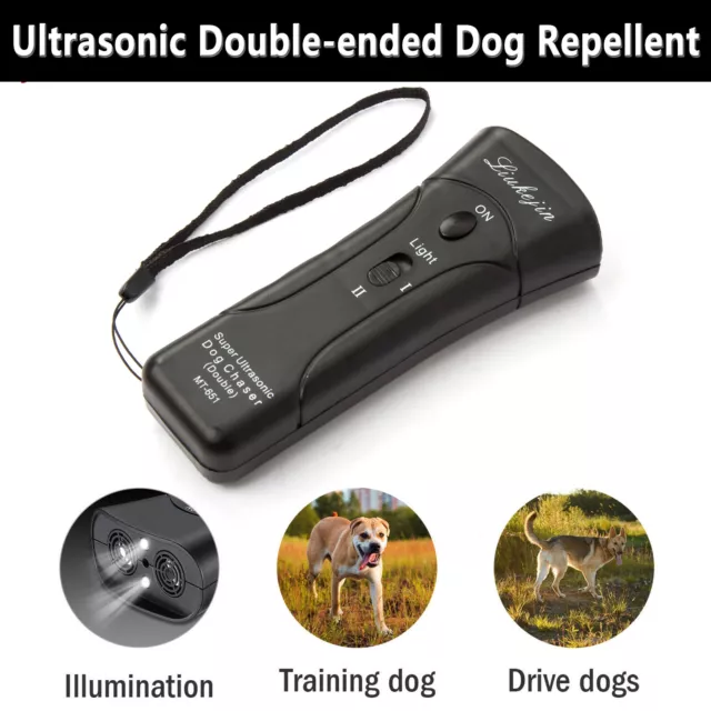 Dog Barking Trainer Ultrasonic Anti LED Light Gentle Chaser Petgentle Sonics