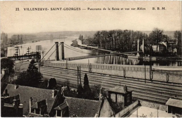 CPA AK Villeneuve St.Georges Panorama de la Seine et v s Ablon FRANCE (1282772)