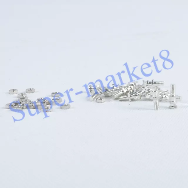 20pc Silver Turret with Thread Screw Lug Terminal Board Tube Guitar Amp DIY Part 2