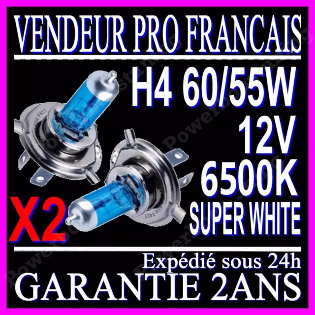 Ampoule Phare H4 60/55W Jaune 3000K Halogène - 12V, Culot P43t-38, Pour Véhicule Classique