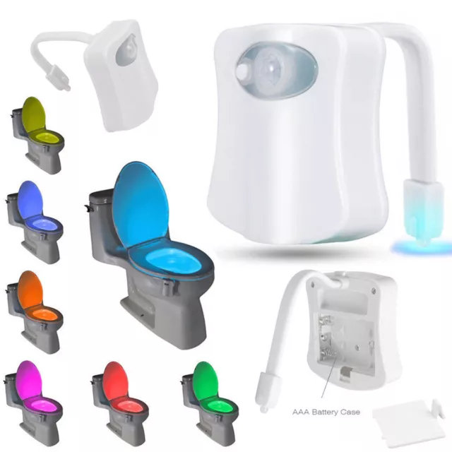 Lumière Salle de Bain LED Pour Cuvette Toilette Wc RGB Universel Avec Capteur