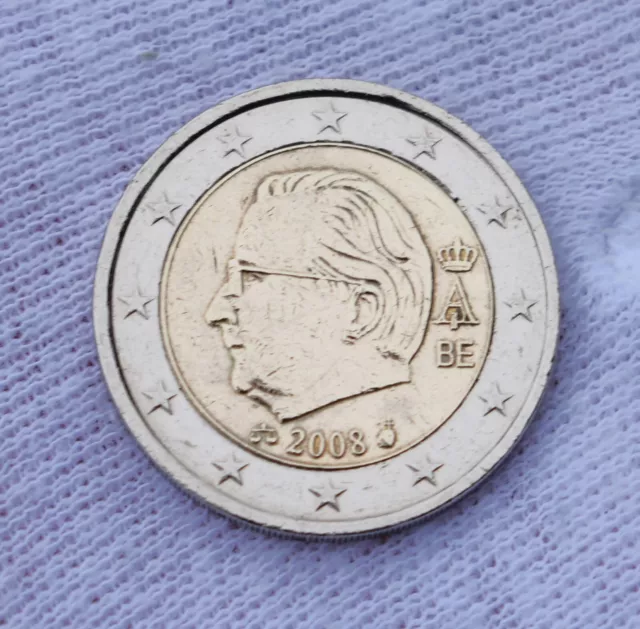 2 Euro Kursmünze Belgien König Albert II 2008  sammeln numismatik