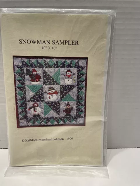 Snowman Sampler Quilt Pattern 40” X 40”