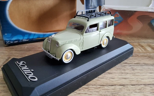 Miniature Eligor 1/43 – Renault Juvaquatre Break Avec Remorque Et Bateau – Pompiers