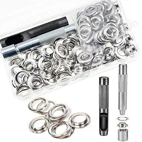 Kit de ojales de metal resistente de 1/2 pulgada para cortinas de tela