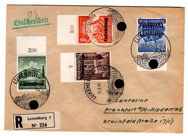 Luxemburg Aus 33/41 schöner Brief (T5698