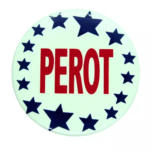1992 ROSS PEROT Presidential Campaign Political Pinback Button 2 1/4"