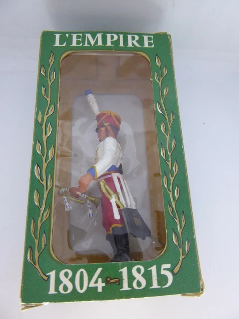 Figurine Starlux Soldat Voltigeur Grande Tenue Empire 1804-1815 - Plastique Peint, Occasion Avec Plumet Cassé