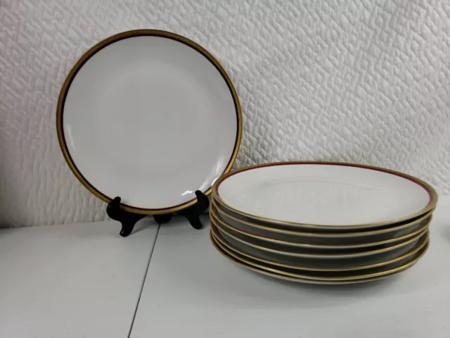 Fine Bohemian China POMPADOUR Czechoslovakia Set of 8 Dinner Plates