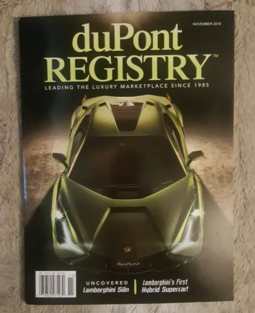 DuPont Registry Magazine November 2019 Lamborghini Sian NEW