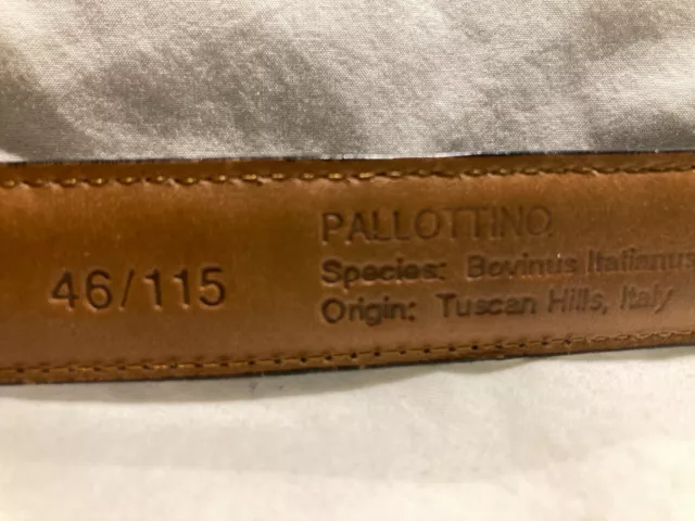 NORDSTROM PALLOTINO MEN'S Black Leather Belt - Italy - Size 46 $16.00 ...