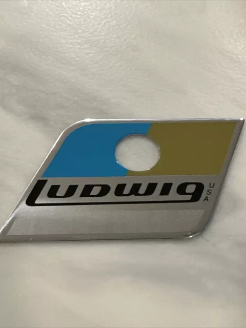 Ludwig 70’s  Blue & Olive Drum Badge -see Description!