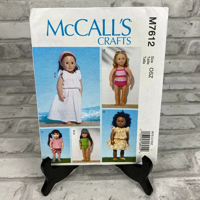 McCall's Pattern M7612 Clothes for 18" Dolls American Girl Our Generation