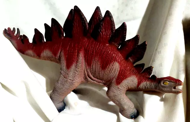 Realistic Animal Toy VTG Stegosaurus 17" Long China Decor 2011 Dinosaur