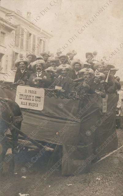 1920c BRONI Carro di Carnevale Pavia RARA Foto Cartolina Guidotti