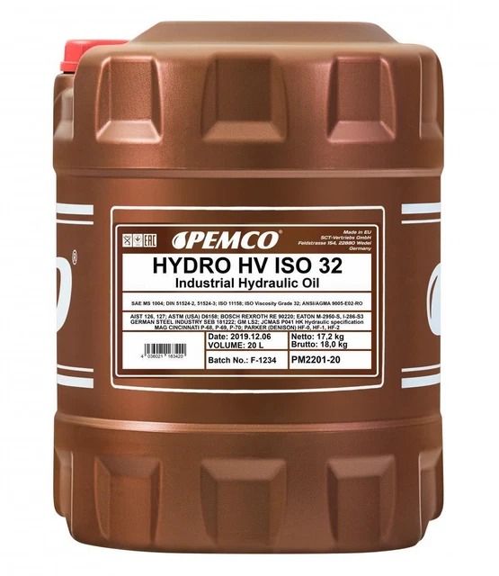 PEMCO Huile hydraulique Liquide hydraulique Fluide hydraulique PM2201-20 20I