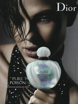 Perfume ad Dior  Pure Poison 2005 France Dior Publicité papier Parfum 