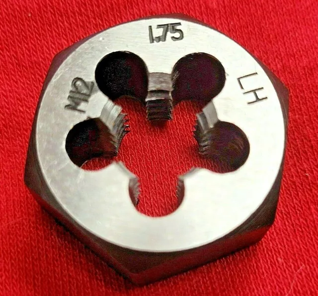 M12 X 1.75 12MM LEFT HAND X 1.06" Hex Rethread Die Alfa MHD70765L CS LH Metric