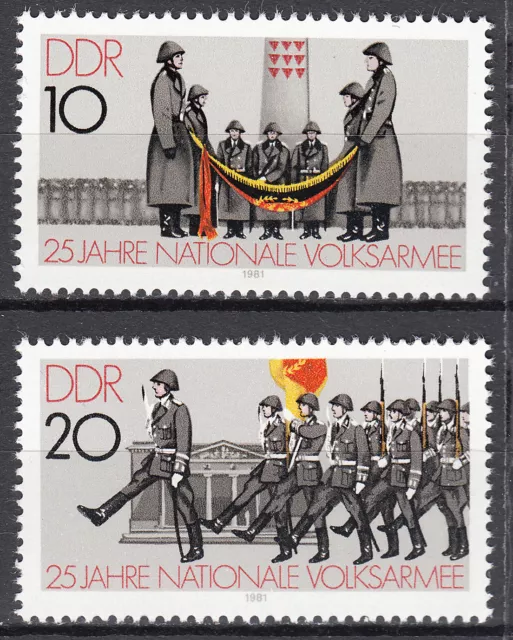 DDR 1981 Mi. Nr. 2580-2581 Postfrisch ** MNH