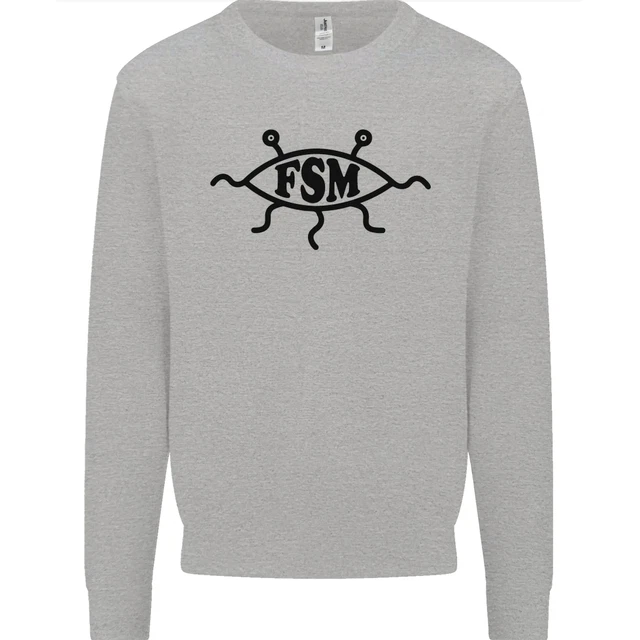 FSM Church Flying Spaghetti Monster Atheist Mens Sweatshirt Jumper