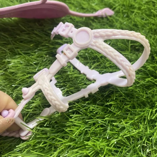 barbie doll accessories horse Riding Purple Saddle & Reins Spares 2