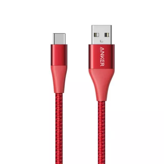 Anker Powerline+ II USB cable 0.9 m USB 2.0 USB A USB C Red