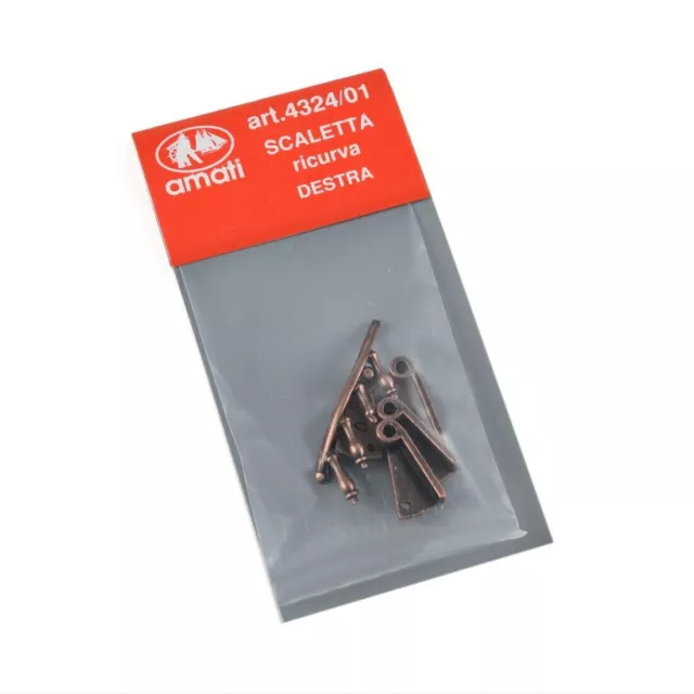 AMATI MODELLISMO Scaletta scala ricurva in metallo destra - 4324/01 accessori