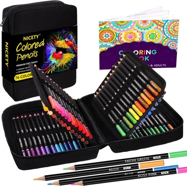  174 Colors Professional Colored Pencils, Shuttle Art Soft Core Coloring  Pencils Set with 1 Coloring Book,1 Sketch Pad, 4 Sharpener, 2 Pencil  Extender, Perfect for Artists Kids Adults Coloring, Drawing 