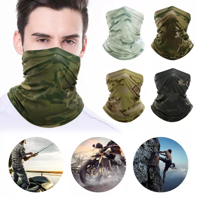 Balaclava Tactical Half Face Mask Neck Gaiter Mens Sport Headband Scarfs Bandana