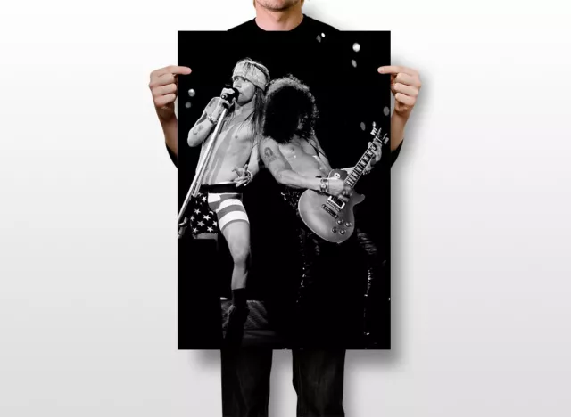 Guns N Roses Music Band Black and White Decor Wall Art Print - POSTER 20x30 3