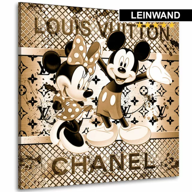 Wandbild Micky Minnie Pop Art Leinwand Bilder Modern Wohnzimmer Büro Wanddeko