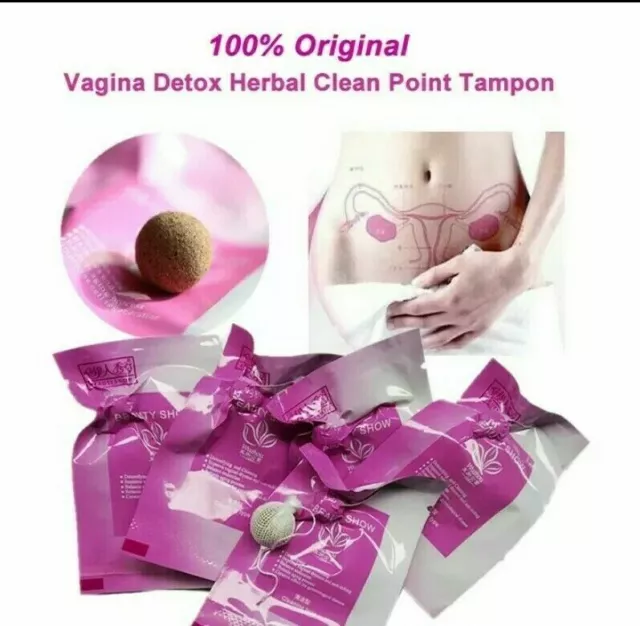 12 Natural Herbal Womb Yoni Vaginal Cleansing Healing Detox Pearls Tampons 