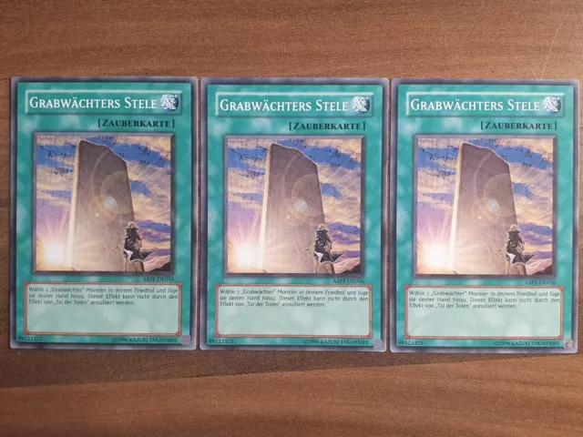 3x Yu-Gi-Oh! ABPF-DE056 Grabwächters Stele Common NM