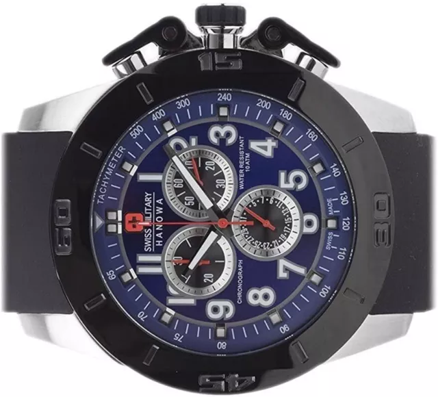 MONTRE Homme Swiss Military Hanowa MADE SUISSE. Chrono avec date. 598,00 € Neuve 2