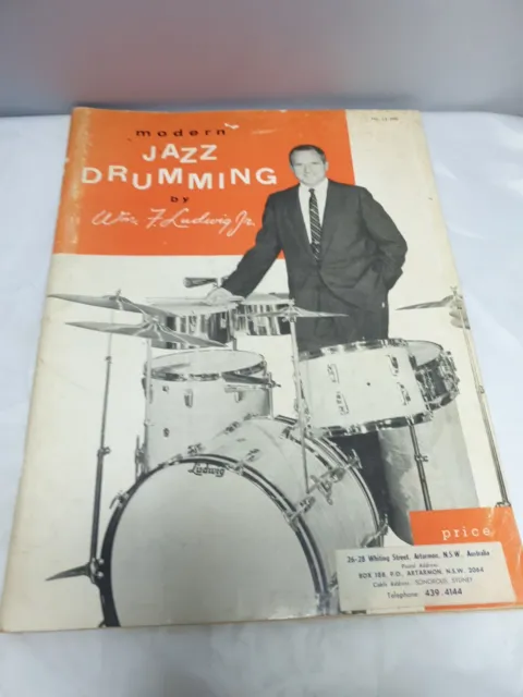 Vtg MODERN JAZZ DRUMMING Drum Book William F Ludwig 1963 Edition Original Print