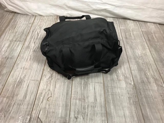 Tumi Black W/Black Straps Ballistic Canvas Small Duffel Bag 16"x12"x9"