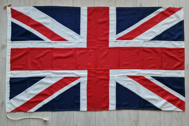 Union Jack MoD Premium genäht gewebte Flagge 5x3 Fuß Kippbar UK genäht Baumwolle Lik Tuch