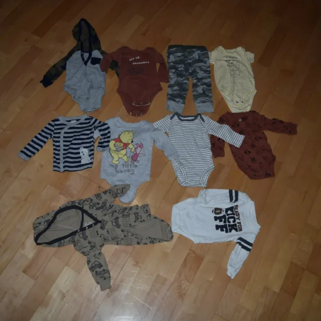 10 pc Baby Boys' Sz 6m Lot of Clothes Bodysuits, Pants, Shirt