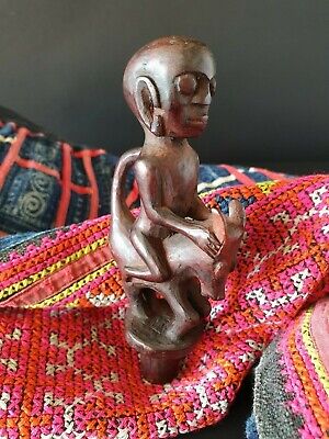Old Borneo Carved Wooden Bottle Stopper …beautiful collection item