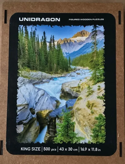 500 Piece Wooden Jigsaw Puzzle Mountain Creek By Unidragon Puzzles