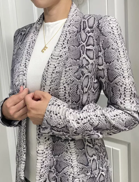 New SMYTHE Long Shawl Python print Blazer