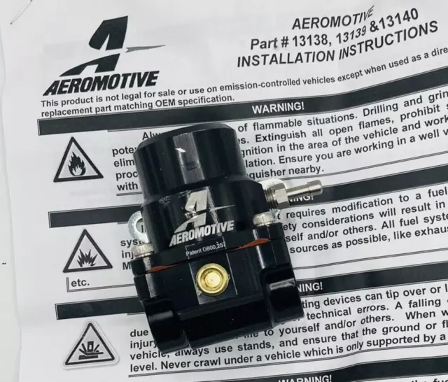 Aeromotive 13138 Regulator, NEW A1000, Adjustable, EFI, (2)-6 inlets, (1) -6 ret